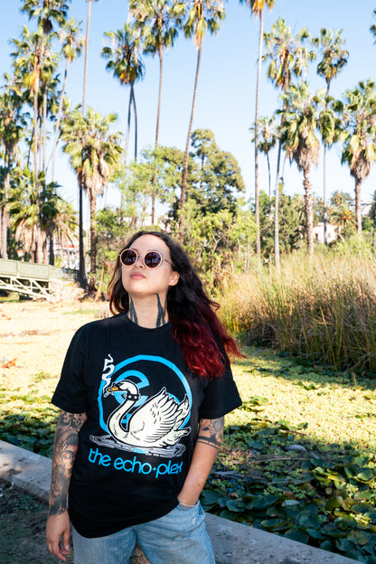 Black Echo Swan T-Shirt